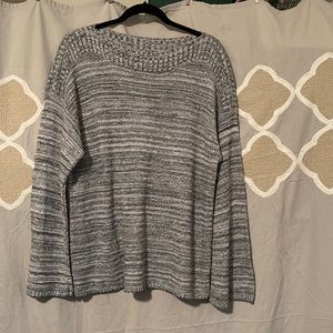 Black and white speckled sweater